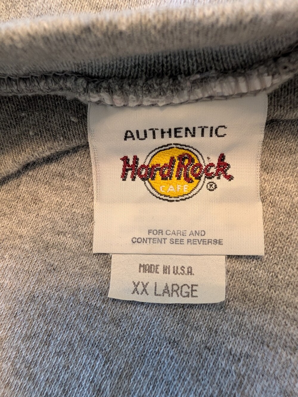 Vintage Hard Rock Cafe Men’s Gray Crewneck Sweatshirt with Logo San Francisco